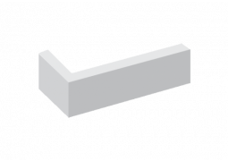 White Gloss Thin Modular Corner